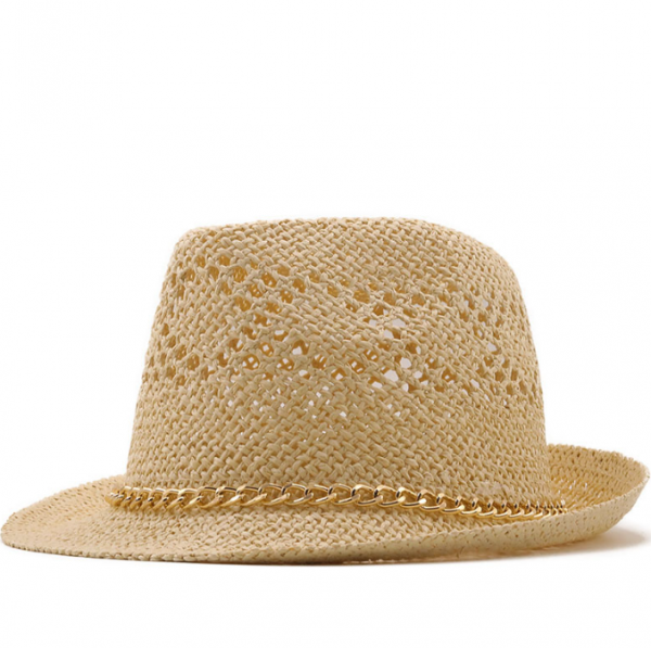 Topi Panama dengan Tali Rami untuk Tampilan Kasual